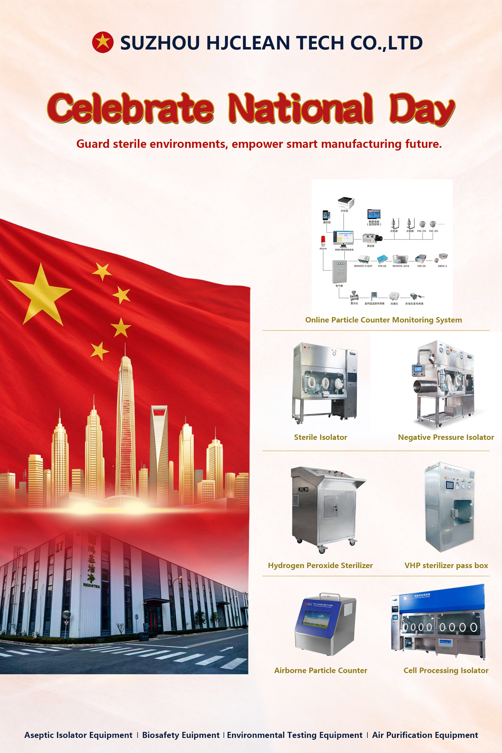 Celebrate National Day, safeguard sterile environments, empower the future of intelligent manufacturing.